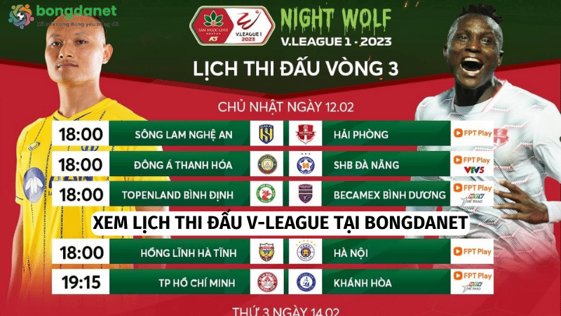 Những ưu điểm khi xem lịch thi đấu V-League tại bongdanet